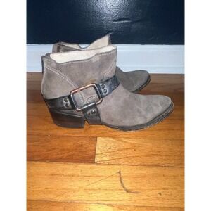 Freebird phlow tan leather distressed ankle boots size 7